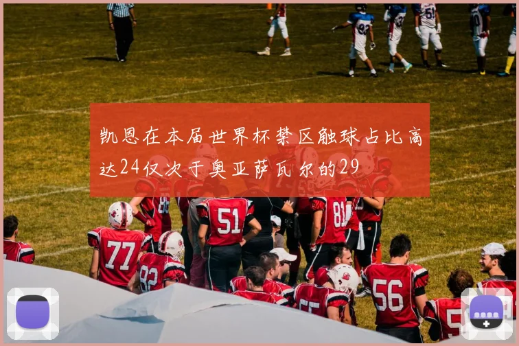 凯恩在本届世界杯禁区触球占比高达24仅次于奥亚萨瓦尔的29